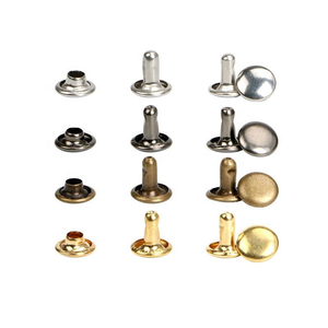 Rivets à capuchon simple et double en laiton, bronze, doré, argenté, noir pour sacs à main - Product Image 1
