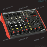 Yamamah — Console de mixage professionnelle MG6, 6 canaux DJ karaoké, mixeur direct, avec USB 48V Phantom 7-marque EQ