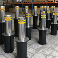 Bollards automatiques rétractables hydrauliques en acier inoxydable pour parking de voitures, amovibles pour allée