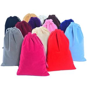 Grands sacs cadeaux en velours doux pour Noël et mariage, sacs à bijoux en velours rouge, sacs en velours pour téléphone - Product Image 2