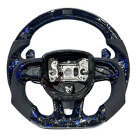 Volant en fibre de carbone bleue forgé, prêt à l'emploi, pour Dodge Challenger Charger RT Durango SRT Hellcat Jeep Cherokee