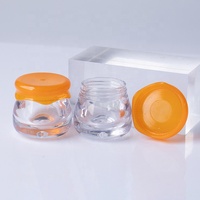 Pot cosmétique transparent en ABS de 6g avec base lourde et bouchon anti-goutte pour échantillons de baume à lèvres et soins de la peau