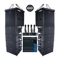 Equipo de Sonido Profesional Amplificadores de Altavoz Audio para Conciertos al Aire Libre Escenario y Altavoces Line Array