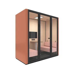 Flexspace 2024 Portable Soundproof Acoustic Office Meeting Pod Private Movable Telephone Call Phone Booth For Sale