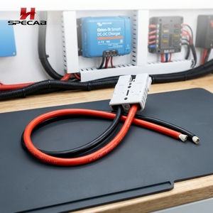 SB50 스타일 50A 커넥터 - 링 터미널 케이블 6AWG 헤비 듀티 배터리 배선 하네스 (RV, 해양, 4x4 배터리 연결용) - Product Image 1