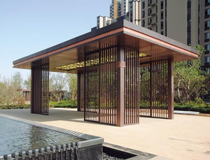 Aluminum elegante Garden Pavilion Gazebo com Rust-Resistant Weather Características para espaços ao ar livre em Hotéis Parques Casas - Product Image 6