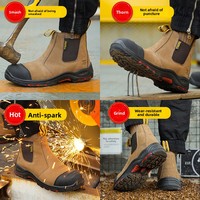 Chaussures de travail de sécurité aux normes européennes pour hommes Chaussures de protection isolées à enfiler avec bout composite anti-écrasement et anti-crevaison