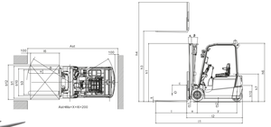 Xilin Vente en gros Transpalette électrique à 3 roues 1.6/1.8/2T Chariot élévateur électrique pour entrepôt - Product Image 2