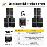 Sistema de Sonido Line Array L-solution de 8 Piezas con 4 Altavoces de 8 Pulgadas y 4 Altavoces de 18 Pulgadas, Pasivo, Neodimio, 700W RMS, Caja Acústica de Madera, Audio de Alta Resolución