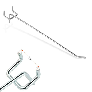 1 dans l'espace de trou prix de gros crochet suspendu en métal pour panneau perforé crochet pour affichage de supermarché crochet pour vente au détail - Product Image 1