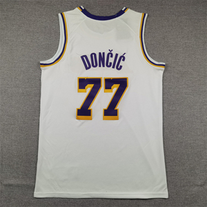 Grosir 2025 dan penjualan terlaris <span class=keywords><strong>Jersey</strong></span> kuning sulaman basket pria olahraga #77 Luka Doncic Los Angeles <span class=keywords><strong>Laker</strong></span> <span class=keywords><strong>Jersey</strong></span>