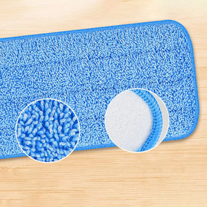 Double usage 12 pouces pour <span class=keywords><strong>Swiffer</strong></span> Wet Jet Compatible Ultra-Fine Fiber Mop Pen Core Sky Blue Dry & Wet Mop Spare Cloth - Product Image 5