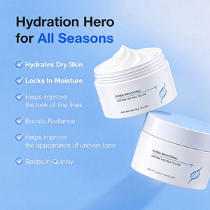Crema Facial con Complejo de Cinco Ácidos Hialurónicos, Contiene Escualano y Lysate de Fermento Probiótico, Mantiene la Humedad de la Piel - Product Image 4