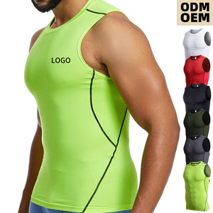 Biểu Tượng Tùy Chỉnh Nhanh Chóng Làm Khô Người Đàn Ông Thở Của Thể Thao <span class=keywords><strong>Tank</strong></span> Tops Nén Mềm Không Tay T-Shirts Trọng Lượng Nhẹ Phòng Tập Thể Dục Vest Cho Nam Giới - Product Image 1