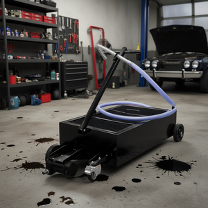 Tanque de Drenaje de 25 Galones con Bomba Eléctrica Plegable y Ruedas Giratorias, Dispositivo de Bajo Perfil para Cambio de Aceite - Product Image 2