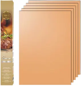 Copper grill mats non stick, Copper Grilling Mats Reusable and Easy to Clean, Works on Electric Gril