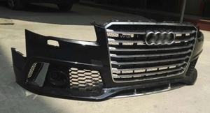 Runde mise à niveau S8 <span class=keywords><strong>RS8</strong></span> modèle pare-chocs avant haute ajustement pour 2011-2018 <span class=keywords><strong>Audi</strong></span> A8 Modification PP matériel pare-chocs avant assemblage Kits de carrosserie - Product Image 6