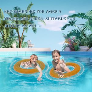 Anneaux de natation gonflables transparents en PVC à double couche directs d'usine pour adultes <span class=keywords><strong>Bouée</strong></span> de sauvetage aquatique à la mode pour piscine et plage - Product Image 3