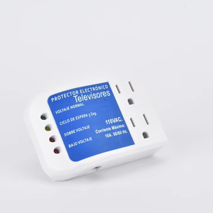 Protector de voltaje de dos enchufes de estilo americano con luz indicadora para protección de voltaje doméstico contra sobretensiones - Product Image 6