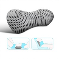 Coussin de soutien lombaire en mousse à mémoire de forme rafraîchissante pour chaise de bureau, soulagement des douleurs lombaires, amovible et lavable, personnalisable (gris)
