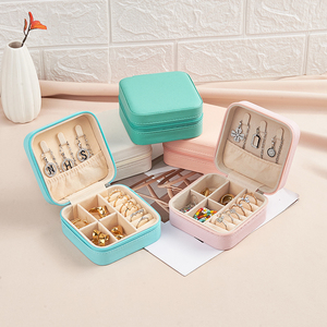 กล่องใส่เครื่องประดับสำหรับเดินทางทำจากหนัง PU โลโก้ตามสั่งขนาดเล็กน่ารักกล่องบรรจุภัณฑ์หนัง PU สำหรับธุรกิจขนาดเล็ก - Product Image 6