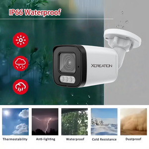 Xcreation Xmeye kim loại Bullet PoE IP66 không thấm nước <span class=keywords><strong>2</strong></span> cách âm thanh CCTV ai phát hiện máy ảnh với IR đầy đủ màu sắc tầm nhìn ban đêm IP <span class=keywords><strong>Camera</strong></span> - Product Image 3