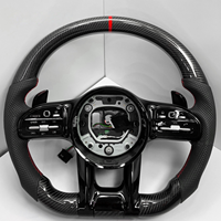 Volant en fibre de carbone à fond plat personnalisé pour Mercedes-Benz AMG A45 G63 C63 E63 S63 W213 G500 GLA45 GLS63 W204 W205