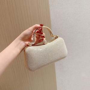 Tas Selempang Wanita Bentuk Pita Satin Kristal Berlian, Tas Mewah untuk Pesta, <span class=keywords><strong>Prom</strong></span>, Clutch, Tas Malam - Product Image 1