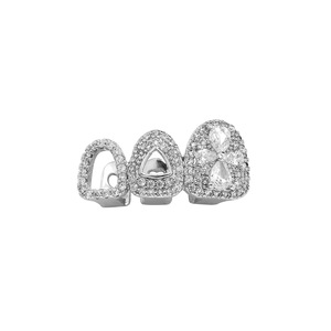 Golden Ocean Hot-Selling Punk Unisex Grillz <strong>CROWN</strong> Large Zircon Super Sparkling Hollow Gold <strong>Teeth</strong> Individually Packaged - Product Image 5