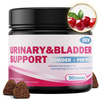 Vente en gros OEM/ODM Vessie à la canneberge Soins urinaires et rénaux pour animaux de compagnie Supplément pour animaux de compagnie Santé intestinale Poudres à mâcher souples Gouttes