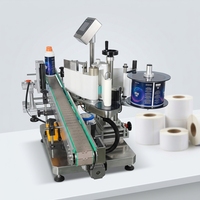 Machine d'étiquetage automatique pour bouteilles rondes, bouteilles de boissons, bouteilles de vin, canettes