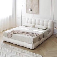 Lit en bois Lovein au design moderne, de haute qualité, avec rembourrage, disponible en tailles double, king et queen, mobilier de chambre à coucher, garantie 1 an
