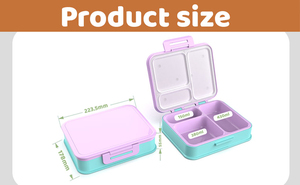 Aohea Original Factory Food Grade Plastic Eco-friendly Bento <b>Boxes</b> Leak Proof 4 <b>Compartment</b> Bento for Kids - Product Image 4