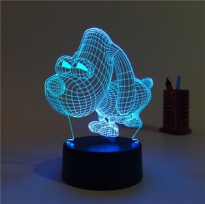 Neue LED benutzer definierte Foto kreative <span class=keywords><strong>3D</strong></span>-Illusion Anime Acryl Tisch Schreibtisch Lampen Basis Kinder Home Decor Nachtlichter - Product Image 6
