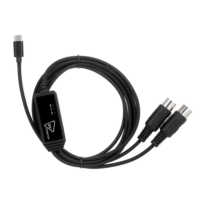 IVU CREATOR Universal MIDI Cable 5 Pin MIDI to Type C Cable Converter Adapter Compatible with Various OS