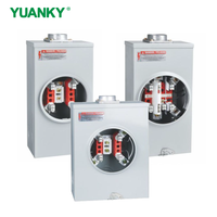 YUANKY 200A 600VAC Caja de Conexión para Medidor Monofásico Serie 200S NEMA 3R Gris Cu-Al