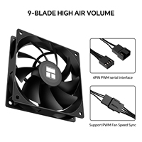 Thermalright TL-C12B V2 X3 120mm 1500RPM PC Ventiladores de caja de enfriamiento 4PIN Control PWM para chasis