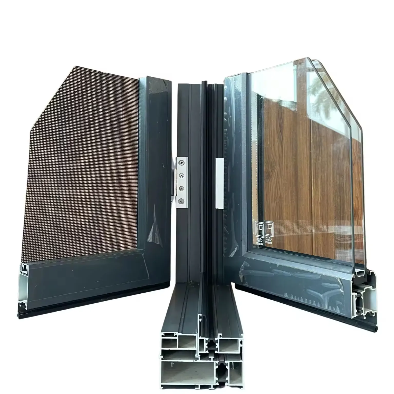 Ventanas y puertas prefabricadas marco de aluminio ventana abatible de casa
