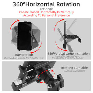 웨스트 바이킹 다기능 알루미늄 합금 유연 조절식 자전거 및 오토바이용 휴대폰 거치대 - Product Image 3
