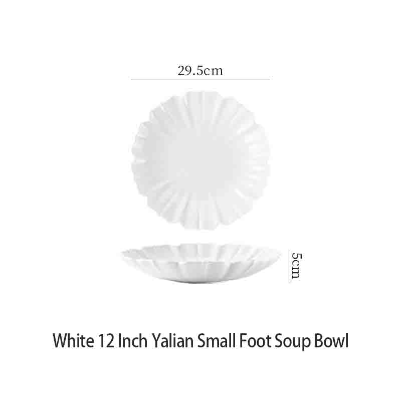 Ciotola per zuppa Yalian Small Foot bianca da 12 pollici