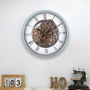 นาฬิกาแขวนผนังสไตล์อินดัสเทรียล เงียบสงบ แบบเฟืองหมุน นาฬิกาจักรกลย้อนยุคอเมริกัน ของตกแต่งห้องนั่งเล่น นาฬิกาแขวนผนังดีไซน์สร้างสรรค์ - Product Image 3