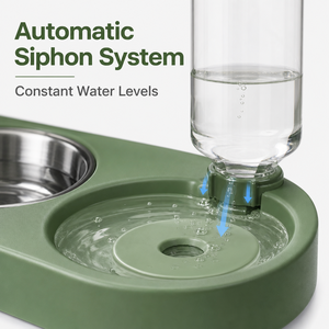 Ensemble de mangeoires pour animaux de compagnie en acier inoxydable avec bouteille d'eau, bol pour nourriture, station d'alimentation pour chiens et chats, utilisation en intérieur - Product Image 5