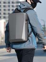 Sac à dos en jean extensible unisexe grande capacité, imperméable, avec bretelles à coussin d'air en polyester, multifonctionnel, pour voyage décontracté