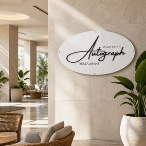 Letrero de Metal 3D con Halo Personalizado, Letras en Cursiva con Recubrimiento en Polvo Negro, Iluminación LED Blanca Cálida para Entrada de Restaurante u Hotel, OEM - Product Image 6