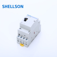 Rail Din triphasé 3 phases 240v bobine AC 25 ampères contacteurs 4 pôles ménage AC contacteur modulaire