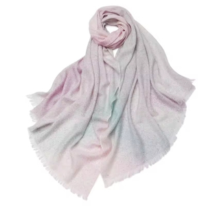 Écharpe longue en laine OEM pour femme, 4 couleurs personnalisées, élégante, dégradée et mouchetée, design intemporel et minimaliste pour le printemps, l'automne et le quotidien - Product Image 3