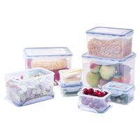 Boîte de conservation alimentaire rectangulaire en plastique PP, hermétique et inviolable, pour biscuits, fruits et légumes, avec couvercle à verrouillage