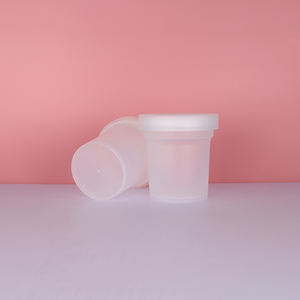 Tarro de máscara de PP de grado alimenticio de plástico esmerilado de 100ml y 500ml, tarro de cera y exfoliante corporal vacío para pudín cosmético, tapa de taza de postre de helado - Product Image 6