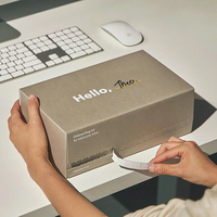 Emballage d'expédition en carton ondulé personnalisé avec bande détachable, impression personnalisée, fermeture autocollante, boîte cadeau avec logo et fermeture éclair