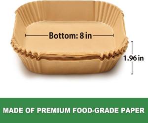 Papiers de cuisson écologiques antiadhésifs, réutilisables, résistants à l'eau et à l'huile pour friteuse à air, 100 pièces, 1,3 pouce - Product Image 5
